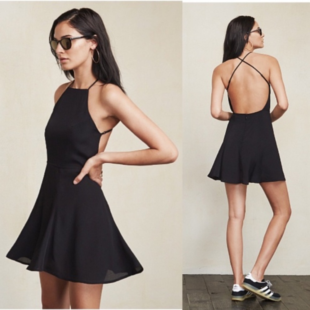 Reformation Black Dove Dress